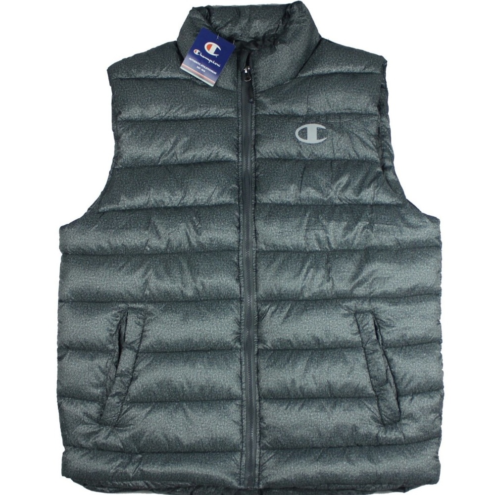 CHAMPION Puffer Vest GRANITE Zip Up Sleeveless L